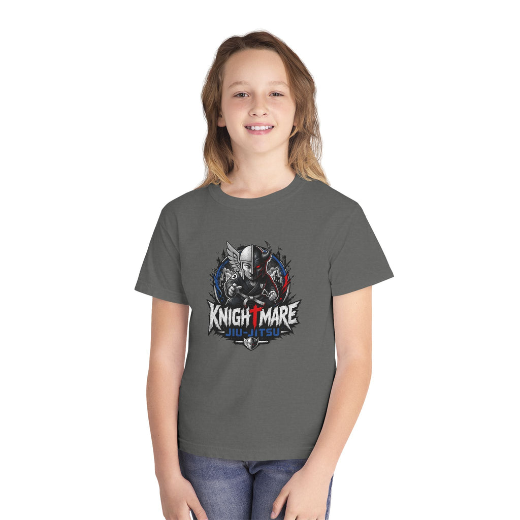 Knightmare Skull Youth Tee — Dark Fantasy Graphic Shirt ("Knightmare")